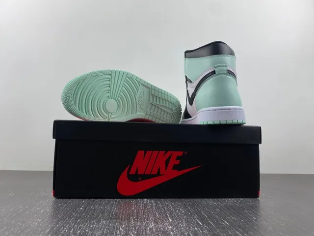 Air Jordan 1 মিন্ট গ্রিন কালো সাদা বাস্কেটবল জুতো 16