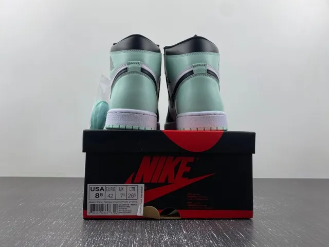 Air Jordan 1 মিন্ট গ্রিন কালো সাদা বাস্কেটবল জুতো 17