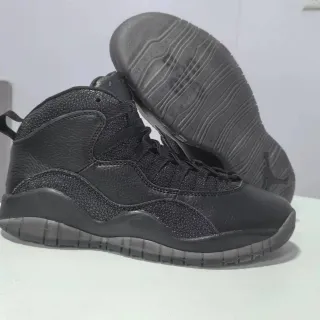 Air Jordan 10 অল ব্ল্যাক বাস্কেটবল জুতা