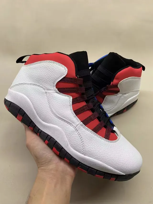 Tênis de basquete Air Jordan 10 em camurça bege e off-white 4