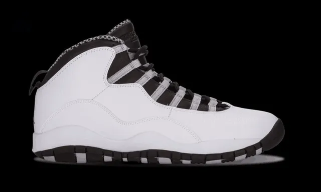 Air Jordan 10 ग्रे चित्तीदार ग्लिटर हाई-टॉप बास्केटबॉल जूते 9