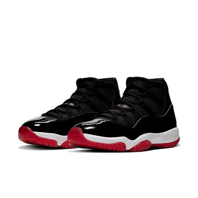 حذاء كرة السلة Air Jordan 11 أسود وأحمر 3
