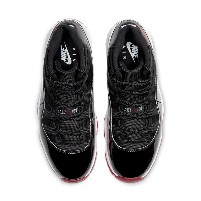 حذاء كرة السلة Air Jordan 11 أسود وأحمر 4