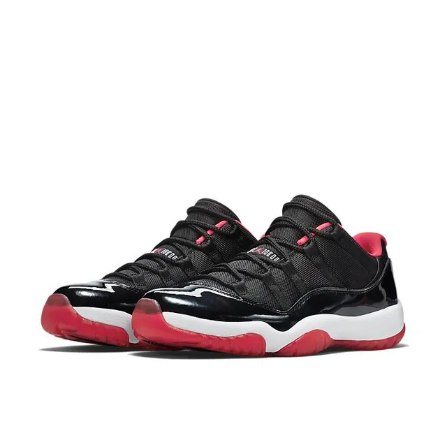 Air Jordan 11 أحذية كرة السلة سوداء حمراء 3