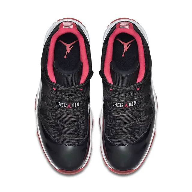 Air Jordan 11 أحذية كرة السلة سوداء حمراء 4