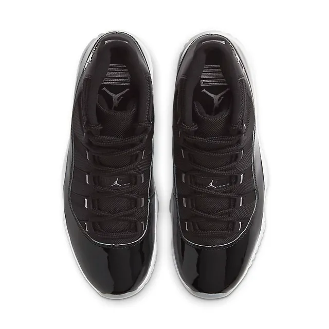Air Jordan 11 काले और सफेद हाई-टॉप पेटेंट लेदर टो बास्केटबॉल जूते 4