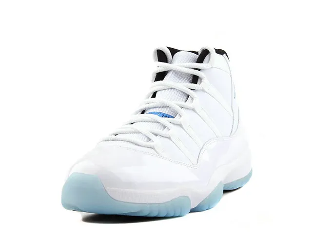 Air Jordan 11 White and Light Blue Basketball Shoes 3
