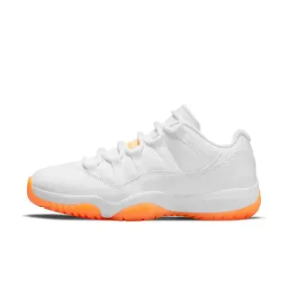 Air Jordan 11 Branco Laranja Solado Translúcido Tênis de Basquete
