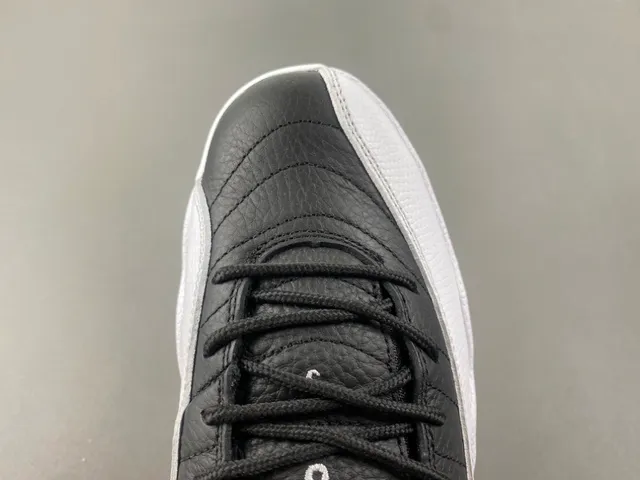 Air Jordan 12 Black White Gray-Green Basketball Shoes 5