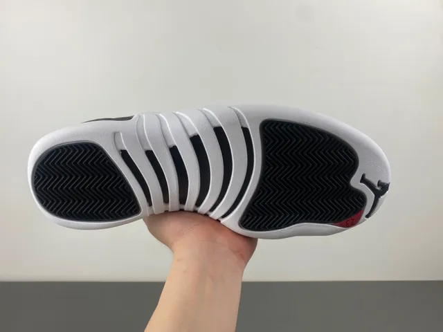 Air Jordan 12 Black White Gray-Green Basketball Shoes 9