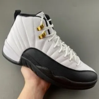 Air Jordan 12 白黑金 Lace Lock 篮球鞋