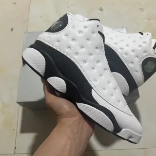 Air Jordan 13 সাদা কালো বাস্কেটবল জুতা