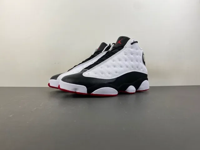 Air Jordan 13 White Black Red Quilted Basketball Shoes 10