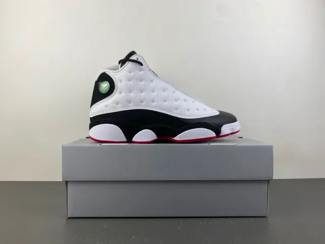 Air Jordan 13 White Black Red Quilted Basketball Shoes 14