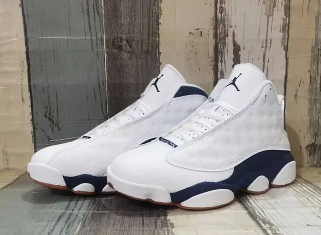 Air Jordan 13 সাদা নেভি গাম বাস্কেটবল জুতা 4