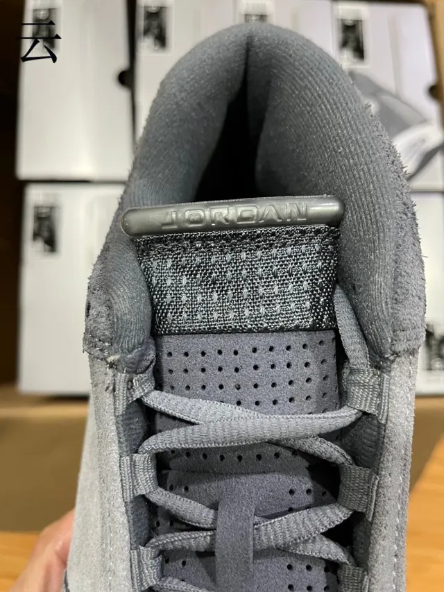 Air Jordan 14 ধূসর সোয়েড হাই-টপ বাস্কেটবল জুতো 3