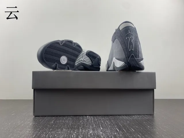 Air Jordan 14 ধূসর সোয়েড হাই-টপ বাস্কেটবল জুতো 15