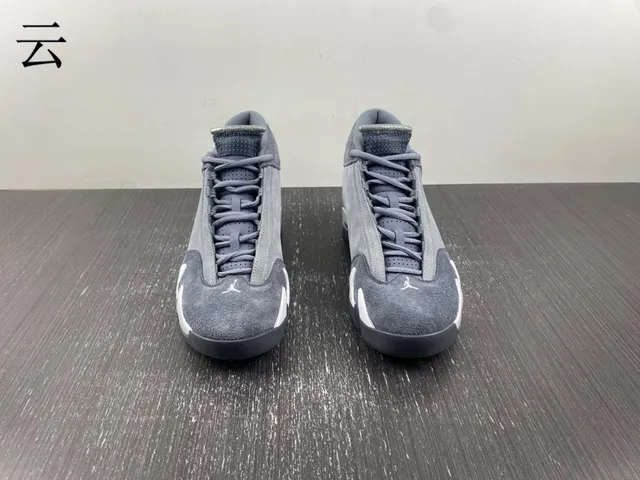 Air Jordan 14 ধূসর সোয়েড হাই-টপ বাস্কেটবল জুতো 18