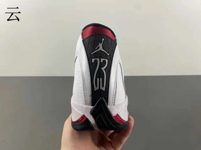 Zapatillas de baloncesto Air Jordan 14 blanco negro rojo 8