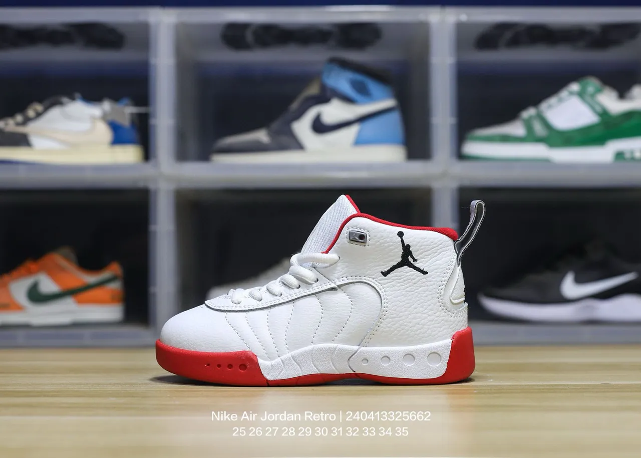 حذاء كرة السلة Air Jordan 17 أبيض أحمر 3