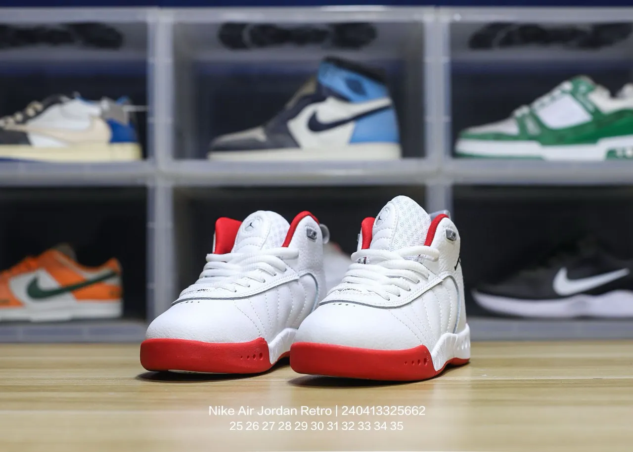 حذاء كرة السلة Air Jordan 17 أبيض أحمر 7