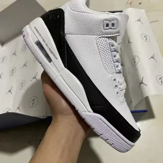 Air Jordan 3 Fragment Design सफेद काले बास्केटबॉल जूते