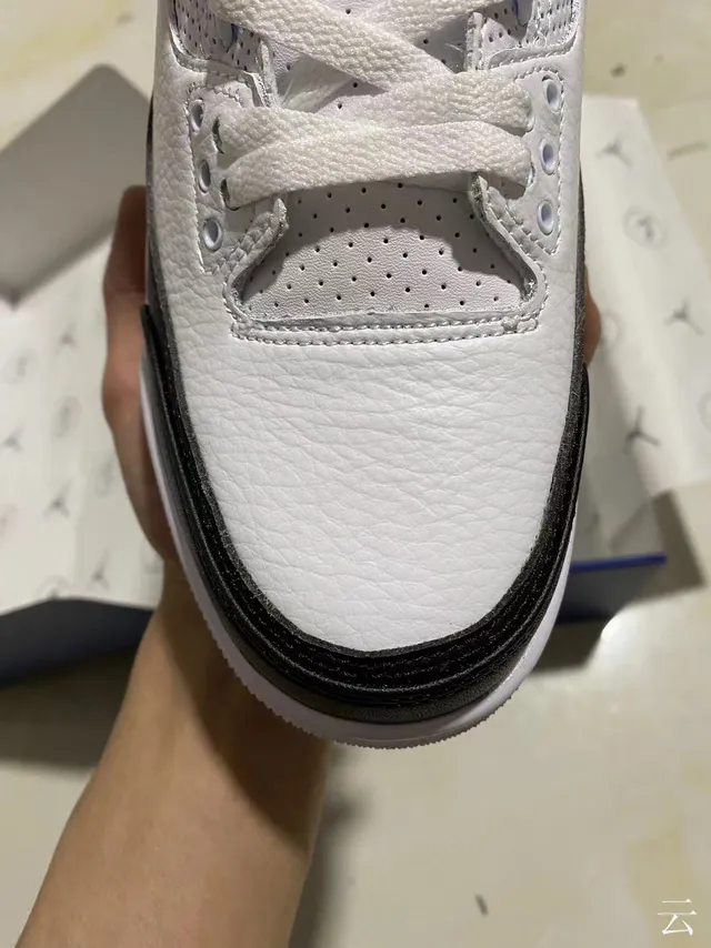 Air Jordan 3 Fragment Design tênis de basquete branco e preto 3