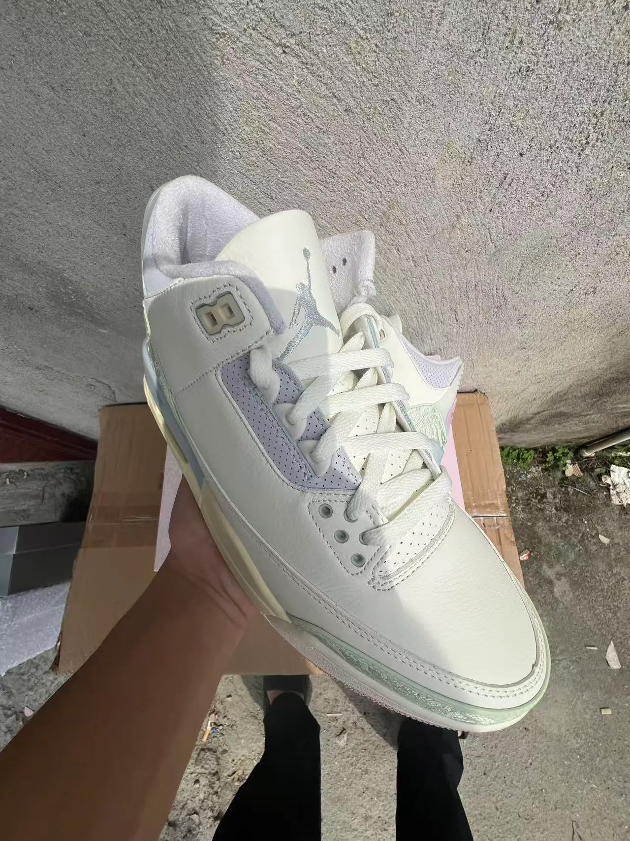 Air Jordan 3 Off-White Mint Elephant Print أحذية كرة السلة 2