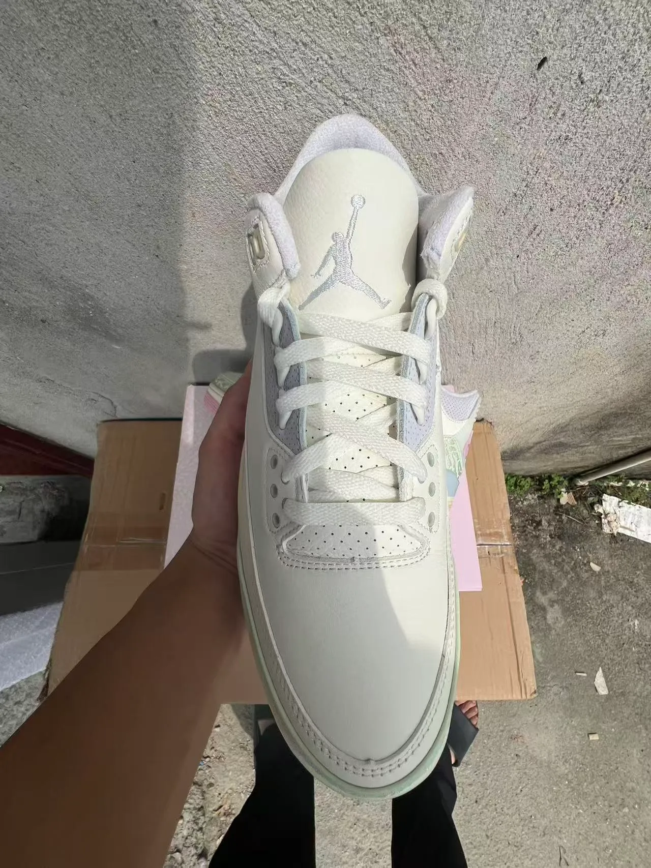 Air Jordan 3 Off-White Mint Elephant Print أحذية كرة السلة 3