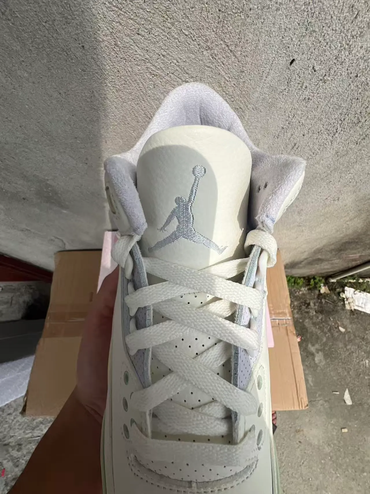 Air Jordan 3 Off-White Mint Elephant Print أحذية كرة السلة 4