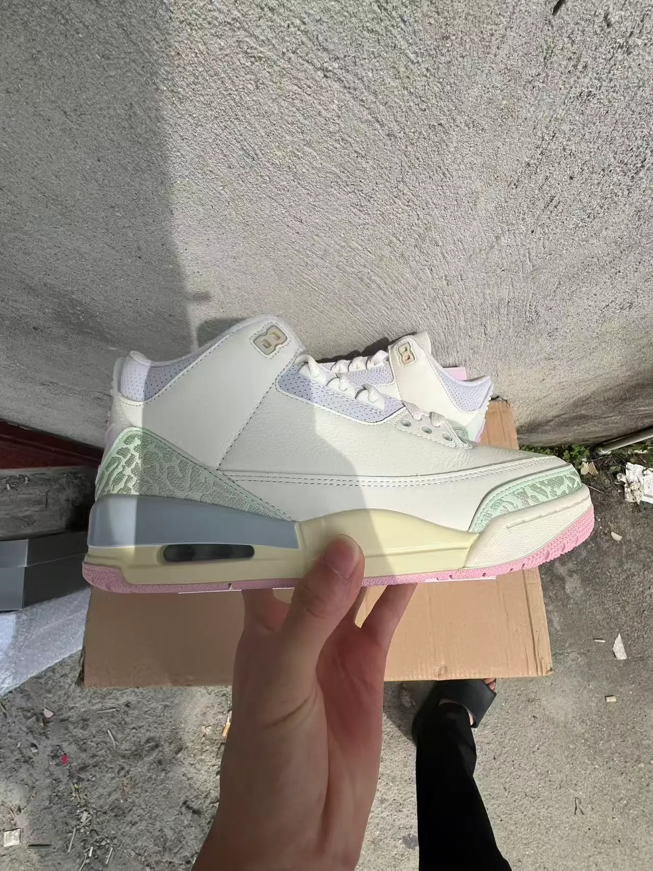 Air Jordan 3 Off-White Mint Elephant Print أحذية كرة السلة 7