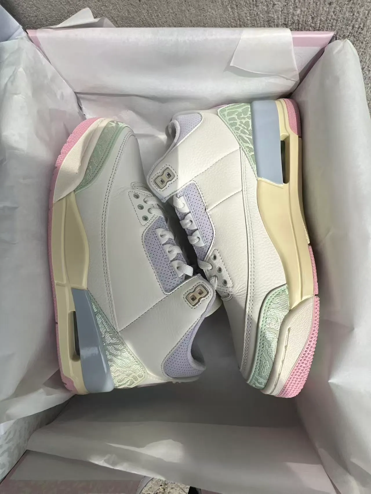 Air Jordan 3 Off-White Mint Elephant Print أحذية كرة السلة 9