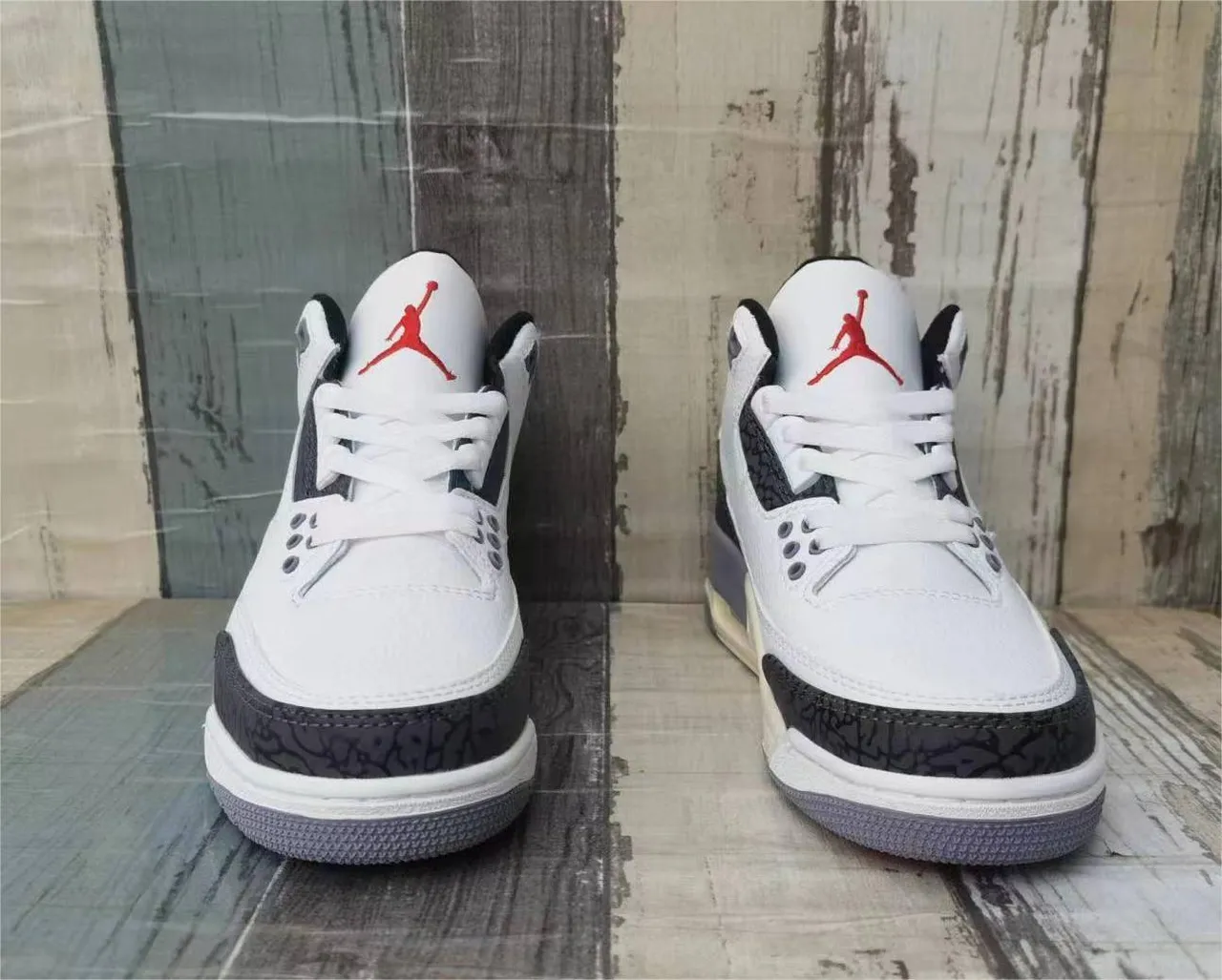 Air Jordan 3 सफेद काला सीमेंट लाल बास्केटबॉल जूते 2