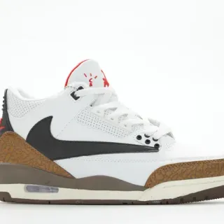 Zapatillas de baloncesto Air Jordan 3 blanco y negro con estampado de elefante