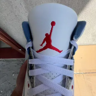 Air Jordan 3 सफेद रॉयल ब्लू एलीफेंट प्रिंट बास्केटबॉल जूते