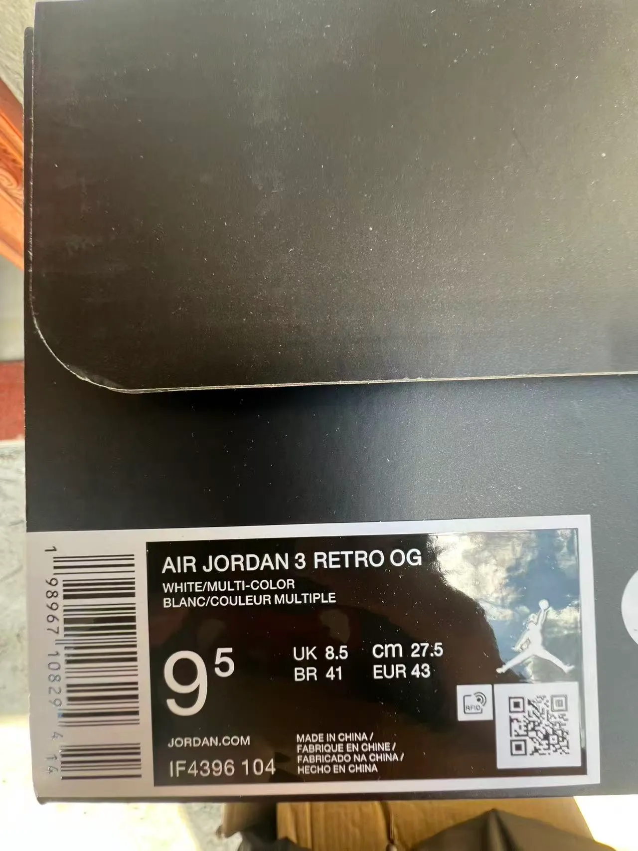 Air Jordan 3 白色皇家蓝爆裂纹篮球鞋 3