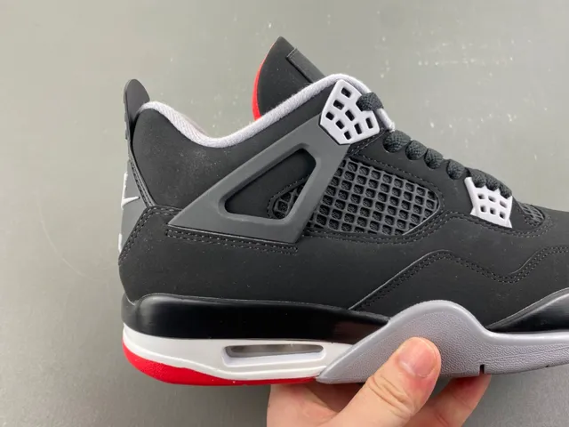 Air Jordan 4 Black Cement Red Basketball Shoes 3