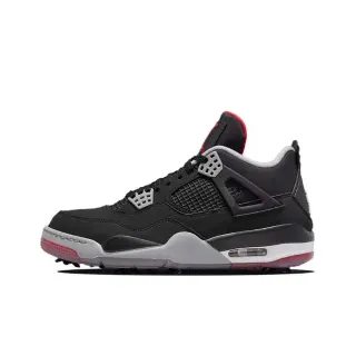 Air Jordan 4 Tênis de Basquete Preto Cinza Vermelho