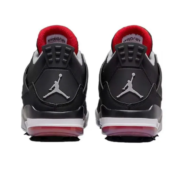 Air Jordan 4 Noir Gris Rouge Chaussures de Basketball 3