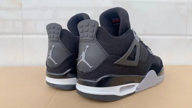Tênis de basquete Air Jordan 4 preto cinza vermelho 2