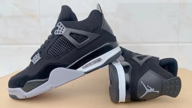 Tênis de basquete Air Jordan 4 preto cinza vermelho 3