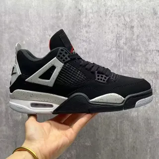 Air Jordan 4 أسود رمادي فاتح متناثر حذاء كرة السلة