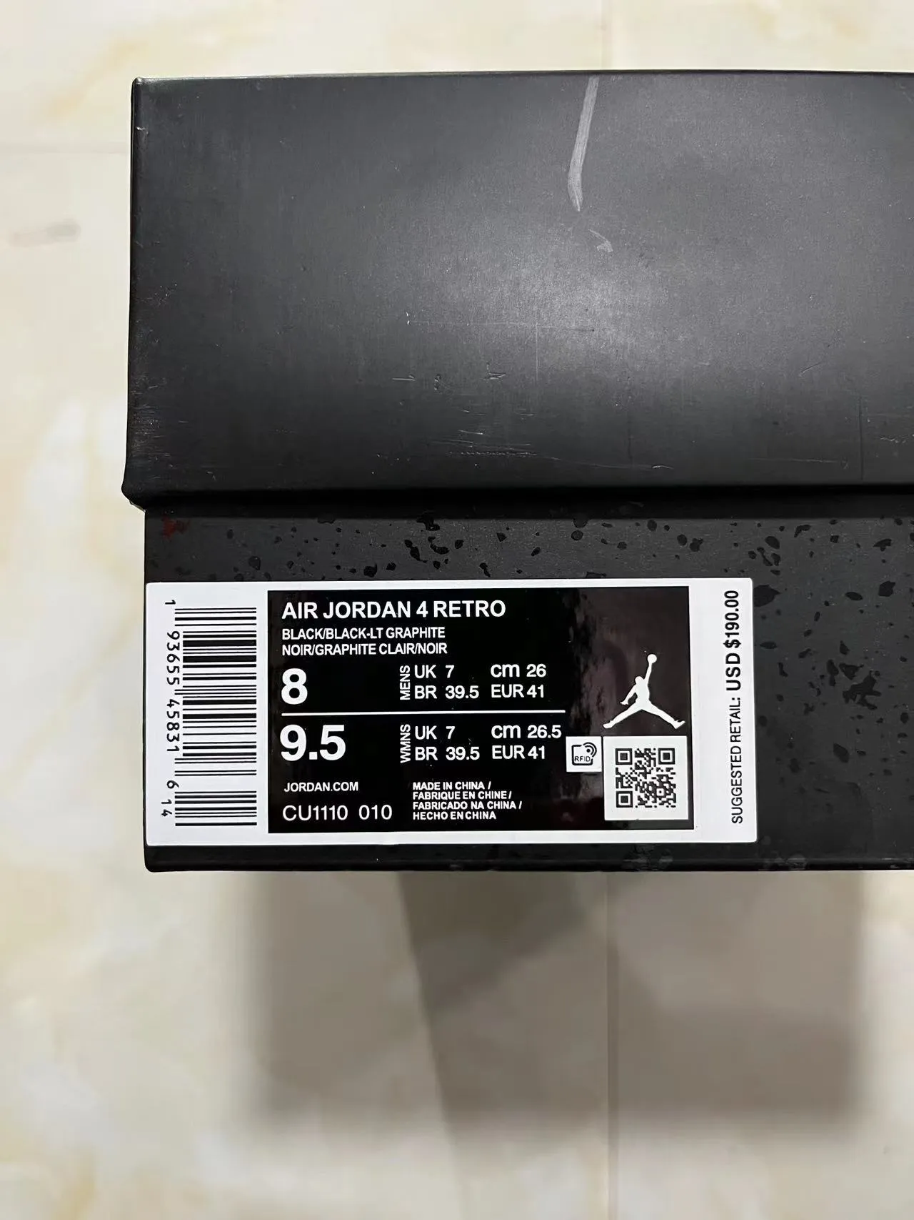Air Jordan 4 黑色单色篮球鞋 10