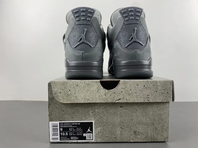 Zapatillas de baloncesto Air Jordan 4 gris monocromático 17