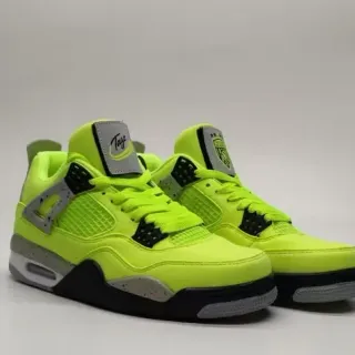 Air Jordan 4 नियॉन येलो हाई-टॉप बास्केटबॉल जूते