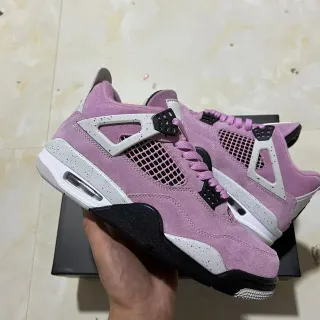 Air Jordan 4 Retro Zapatillas de baloncesto de gamuza morada