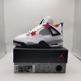 Air Jordan 4 Retro SE Blancas Rojas Azules Zapatillas de Baloncesto
