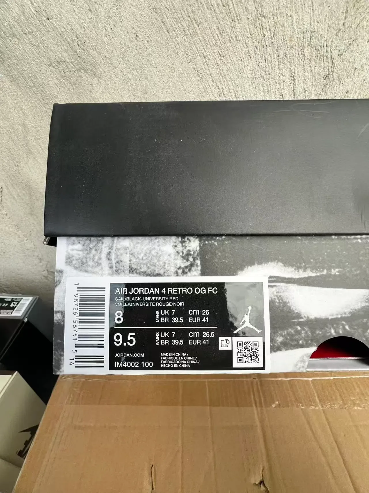 Air Jordan 4 White Black Red Basketball Shoes 10