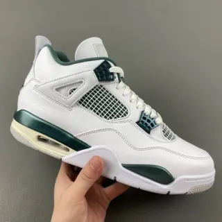 Zapatillas de baloncesto Air Jordan 4 blanco verde metálico