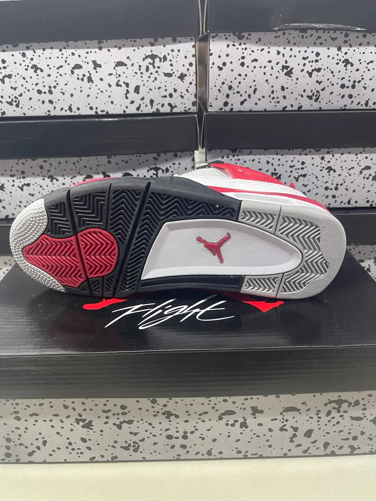 Air Jordan 4 Tênis de Basquete Branco Vermelho Preto 2
